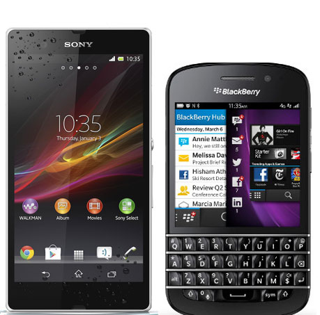 Sony Xperia Z Vs BlackBerry Q10 
